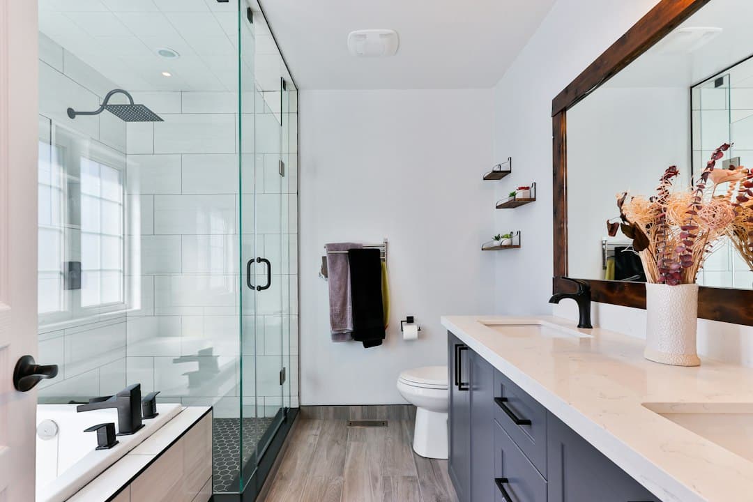 Clean guest bathroom prepared for Thanksgiving visitors