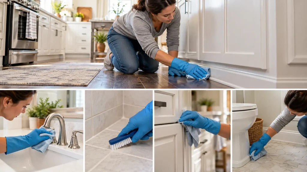 Detailed deep house cleaning of overlooked surfaces